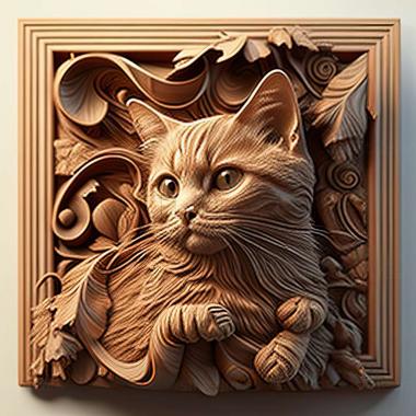 3D model cat (STL)